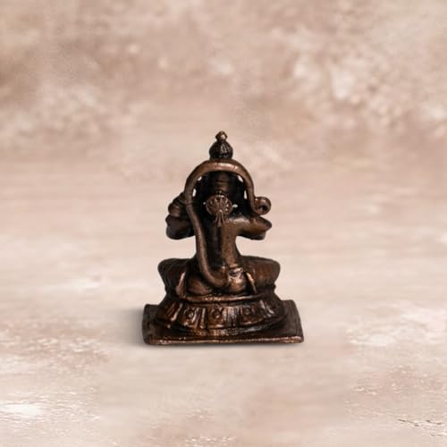 Copper Idols India Sitting Hanuman Idol 120gm | Pure Copper Bajrangbali Statue | Handmade Hanuman Murti for Puja | Vastu Decor | Indian Handicraft | Spiritual Gift | Devotional Energy
