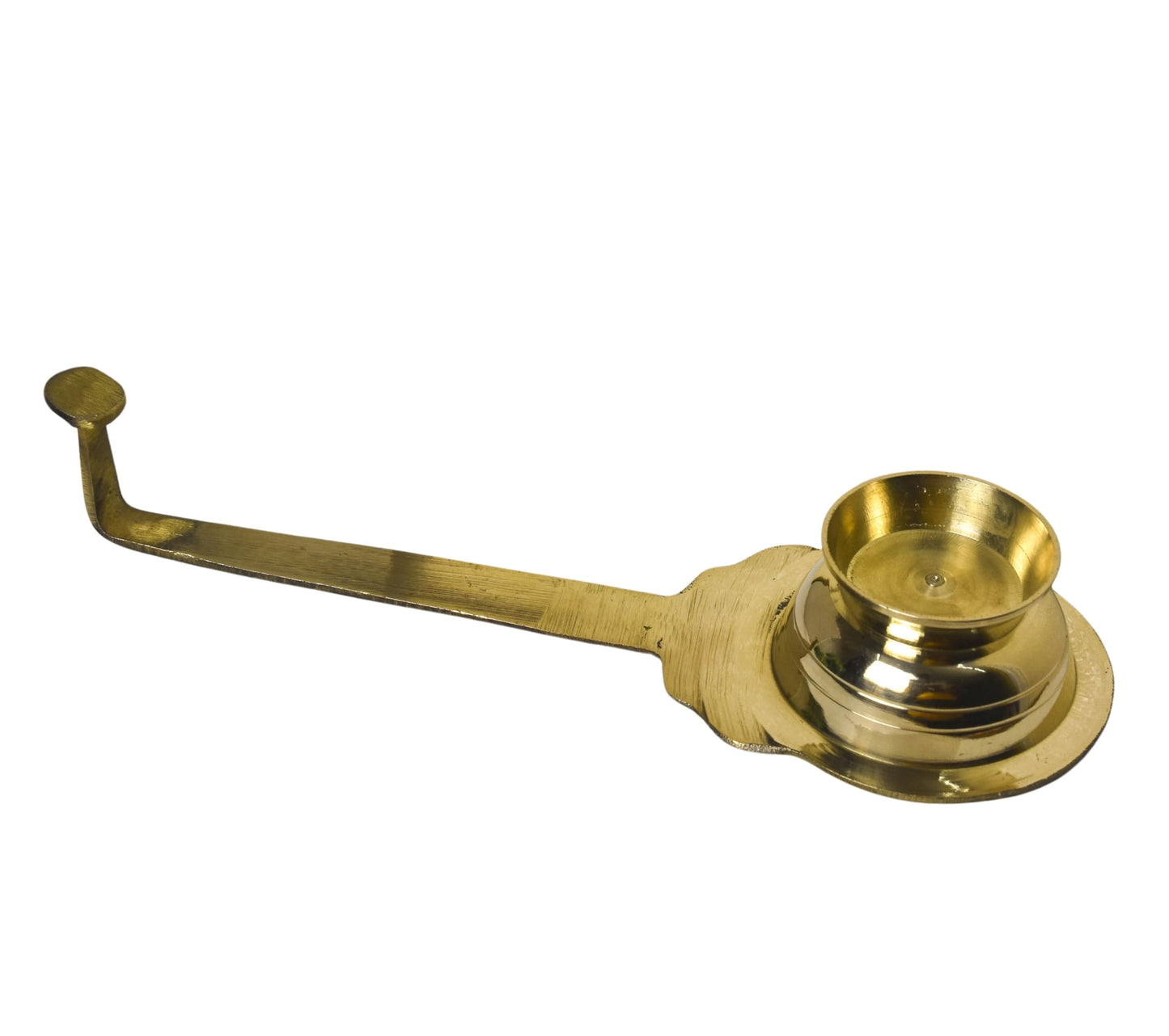 Bhimonee Decor Pure Brass Ledle Aarti | Traditional Dhoop Aarti Stand | Pooja Essential for Home Temple Rituals (173 Grams, Pack of 1 Piece)