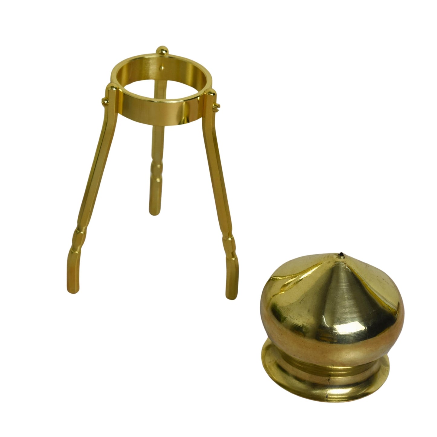 NEETU ARTS 4.6-Inch Brass Abhishek Stand Set with Kalash – Shivling Abhishek Pooja Accessory for Home Temple Décor