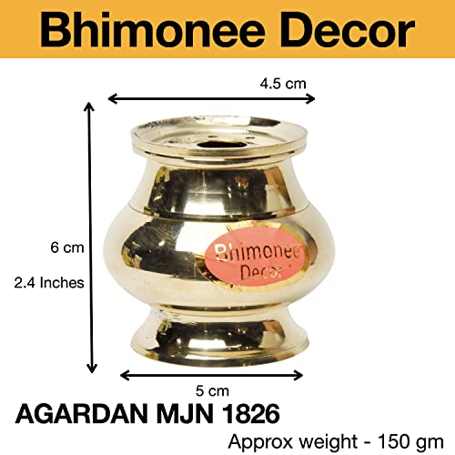Brass Lotus Design Agarbatti/Dhoop Holder Size