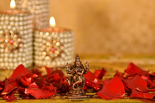 Bhimonee Decor Copper Handmade Small Lord Cow Krishna 2 inches Idol Statue Showpiece for Home Temple Decor I Office Desk I Nice Gift Ideal for Good Luck Wishes