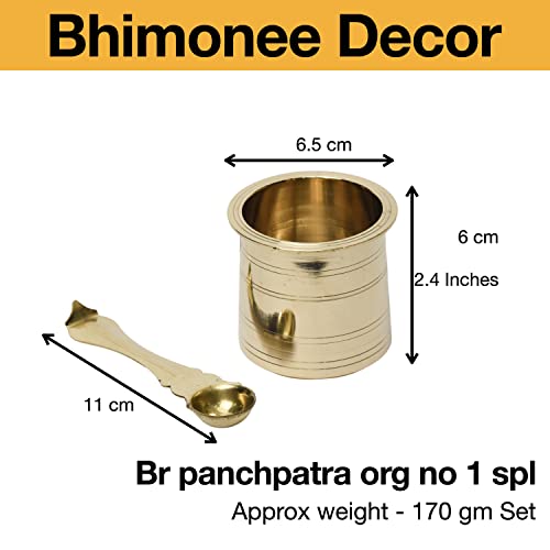 Brass Panchpatra with Achamani Size