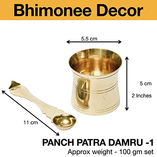 Brass Panchpatra with Achamani Size