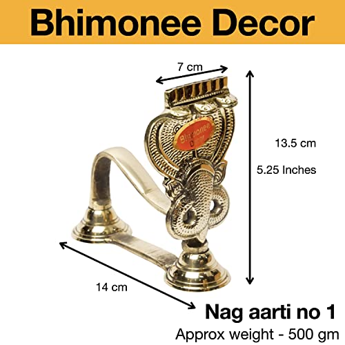 Pure Brass Nag Aarti Size