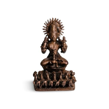 Copper Idols India | 520gm Surya Big Size Idol in Pure Copper | Hindu God Surya Statue for Pooja Mandir | Traditional Home Temple Décor and Gifting