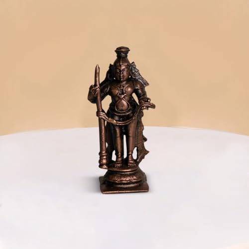 Copper Idols India Udupi Krishna Idol 130gm | Pure Copper Bal Krishna Statue | Medium Size Handmade Idol for Puja | South Indian Temple Style | Indian Handicraft | Spiritual Gift | Divine Energy
