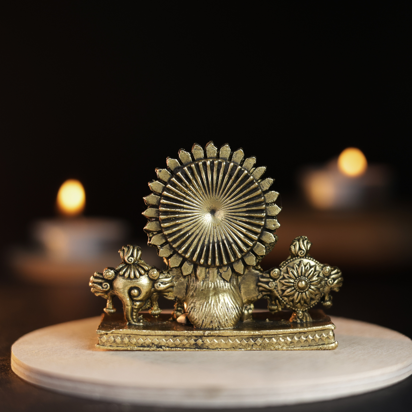 Bhimonee Decor 150 gm Balaji Face Panchloha Idol | Size 5 × 6 × 2.5 CM | Handcrafted Tirupati Balaji Divine Face for Home & Temple Décor