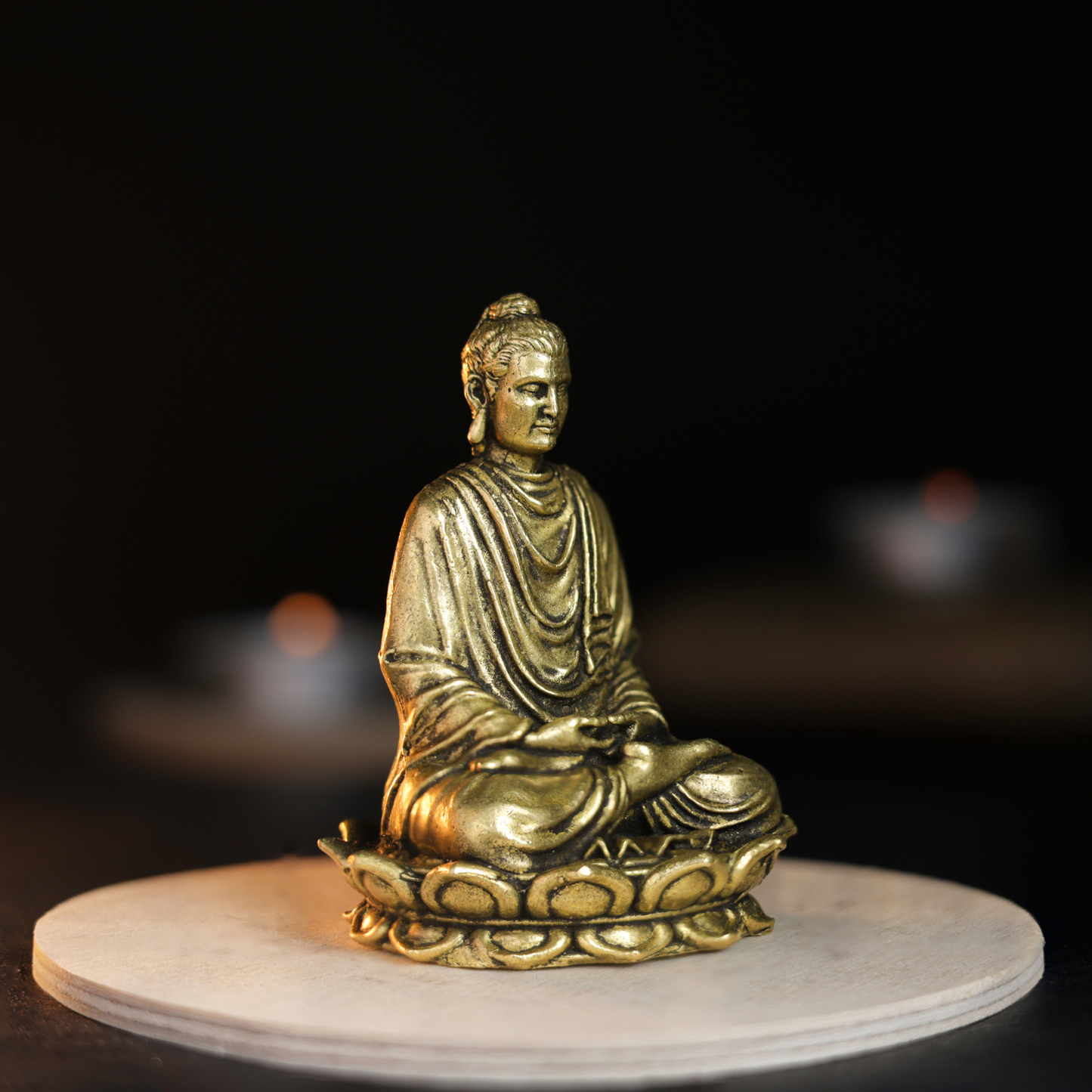 Bhimonee Decor Budda Panchloha Idol 6 cm Height | Solid Panchaloha Meditation Statue for Home Décor, Pooja, Office & Gifting