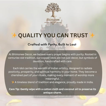 Copper Idols Nataraja Shiva Statue Sitting on Snake with Sheshnaag | Brass Finish