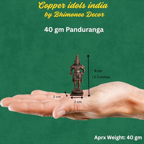 Bhimonee Decor Lord Vishnu Idol | Antique Brass Finish Narayana Murti for Puja Mandir, Home & Office Decor | Spiritual Gift for Festivals, Housewarming & Devotees