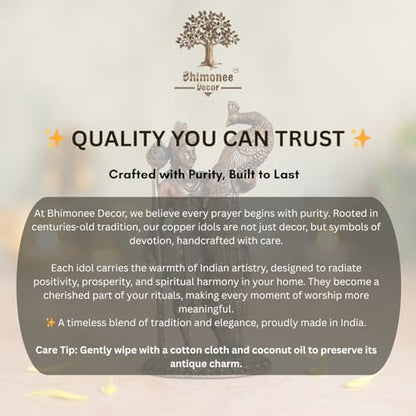 Bhimonee Decor Lord Kartikeya Idol | Antique Brass Finish Murugan Statue with Peacock | Skanda Swamy Murti for Puja Mandir, Home & Office Decor | Spiritual Gift Item