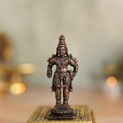 Bhimonee Decor Lord Vishnu Idol | Antique Brass Finish Narayana Murti for Puja Mandir, Home & Office Decor | Spiritual Gift for Festivals, Housewarming & Devotees