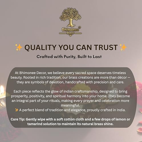 Bhimonee Decor Diamond Carving Urali Thali 6" | 320 gm Decorative Brass Bowl & Platter | Home Decor, Pooja & Gifting | Brass | Gold