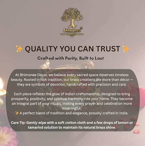 Elephant Carving Urali Bowl 6"inch | 570 gm Decorative Brass Bowl & Platter