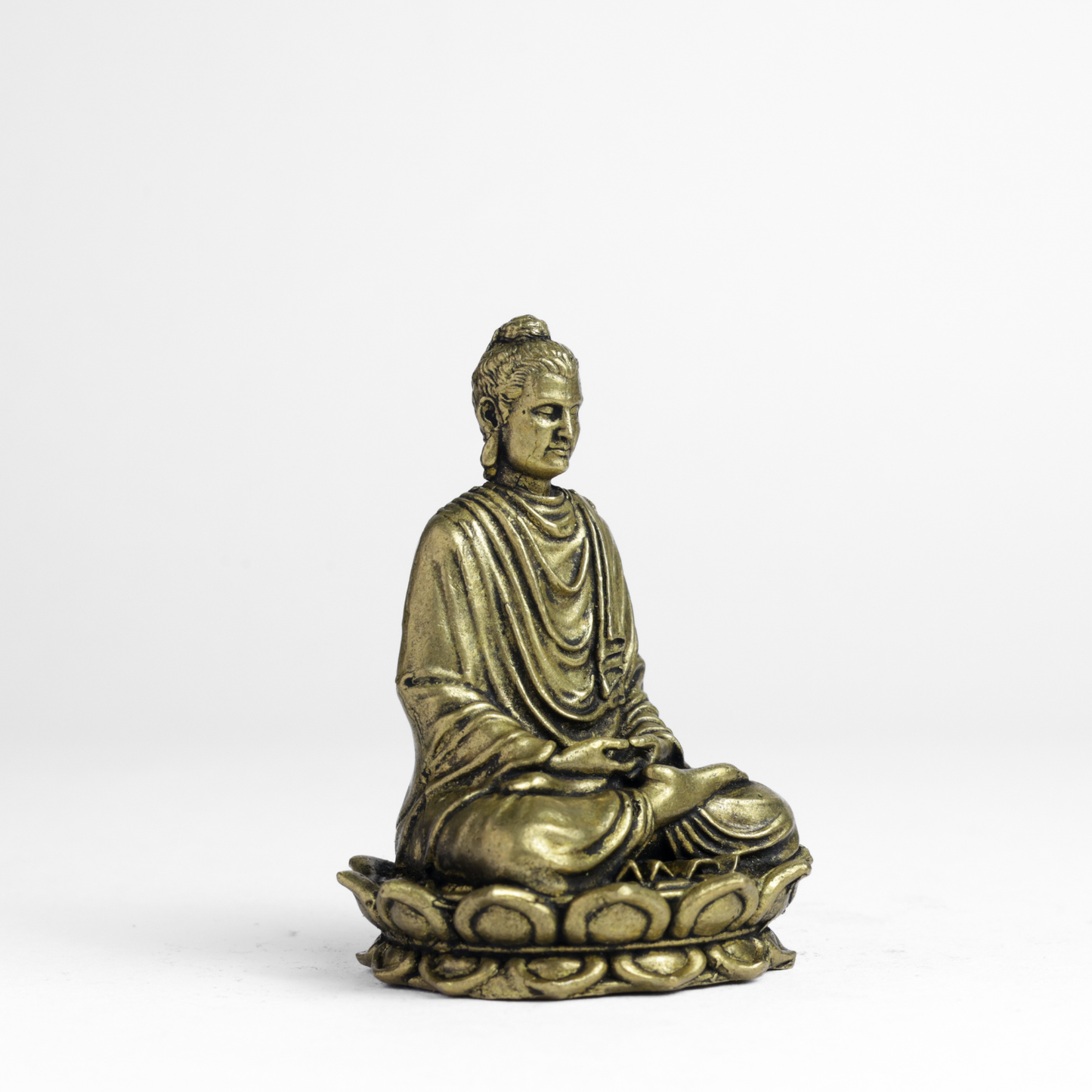 Bhimonee Decor Budda Panchloha Idol 6 cm Height | Solid Panchaloha Meditation Statue for Home Décor, Pooja, Office & Gifting