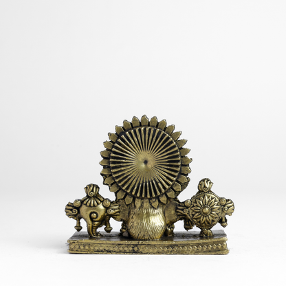 Bhimonee Decor 150 gm Balaji Face Panchloha Idol | Size 5 × 6 × 2.5 CM | Handcrafted Tirupati Balaji Divine Face for Home & Temple Décor