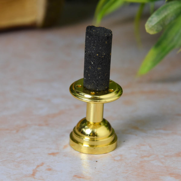 Bhimonee Decor  1.25-Inch Brass Agarbatti & Dhoop Holder – Pooja, Home Décor & Spiritual Gift (50g, 1 Piece)