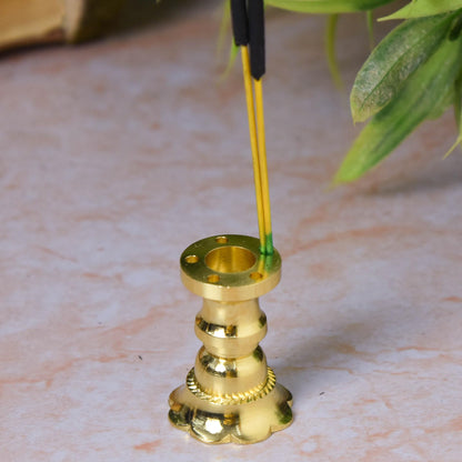 NEETU ARTS | Pure Brass Agarbatti Stand | Dhoop Holder for Pooja | Incense Stick Burner | Home Temple & Spiritual Décor | Traditional Puja Accessory | 1.5 Inches | 35 gm | 1 Pc