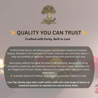 Bhimonee Decor Diamond Carving Urali Thali 6" | 320 gm Decorative Brass Bowl & Platter | Home Decor, Pooja & Gifting | Brass | Gold