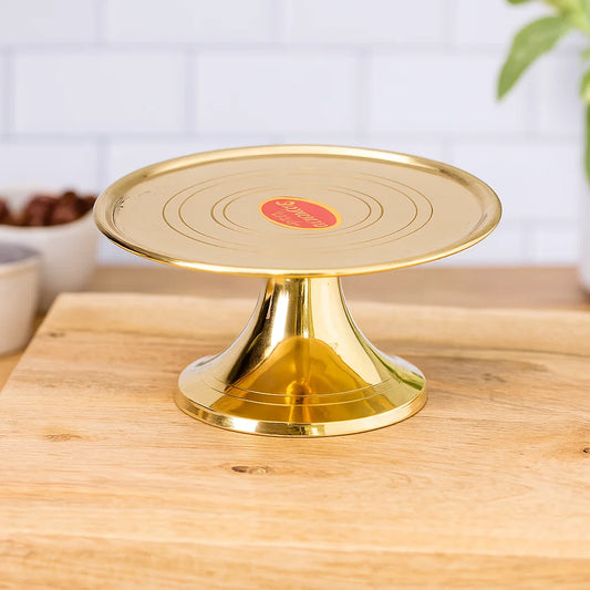 Bhimonee Decor Brass Mukkali Stool, Pooja Chowki for Pooja Purposes Home Decor, 2.5 inches, 250 gm
