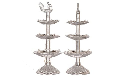 Pure White Metal Electric Bulb Lights Diya