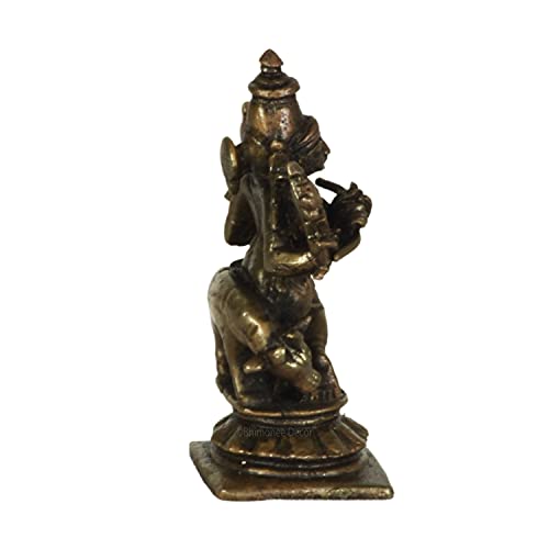 Bhimonee Decor Copper Handmade Small Lord Cow Krishna 2 inches Idol Statue Showpiece for Home Temple Decor II Office Desk II Nice Gift Ideal for Good Luck Wishes II