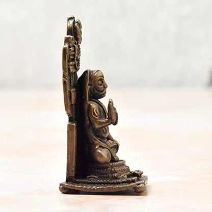 Handmade Copper Ragvendra Swamy Idol India