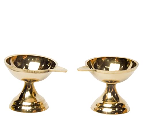 Bhimonee Decor Pure Brass Paan Deep, Deepak, Diya for Pooja Purposes,