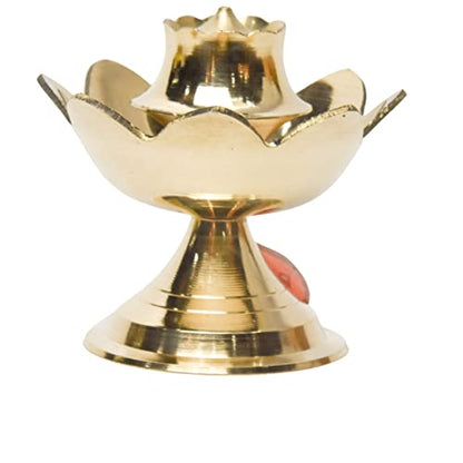 Brass Lotus Design Agarbatti/Dhoop Holder Bhimonee Decor 