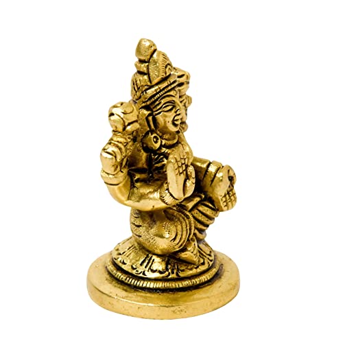 Pure Brass Sitting Laxmi Idol 