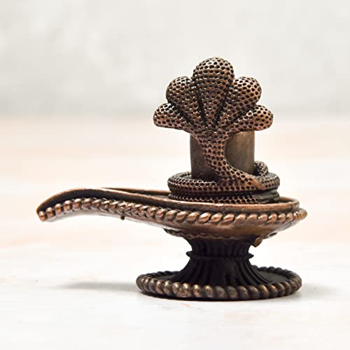 Copper Shivalinga with Vasuki Idol