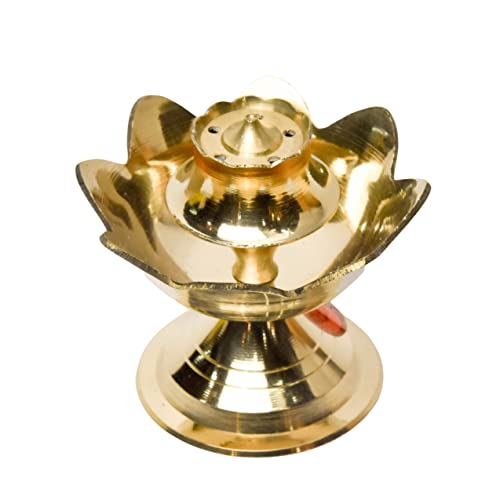 Brass Lotus Design Agarbatti/Dhoop Holder