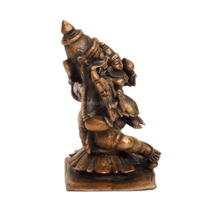 Handmade Copper Lakshmi Narasimha Swamy Idol India