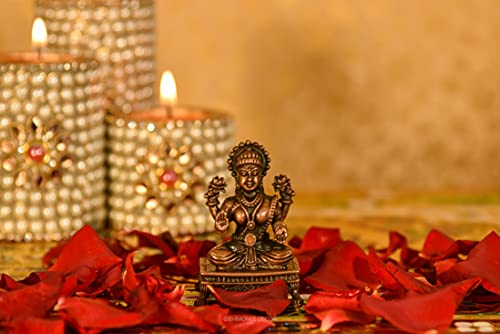  Copper Handmade Small Lakshmi Sitting Idol 