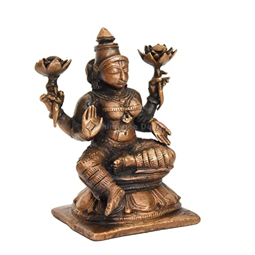 Copper Lakshmi Idol