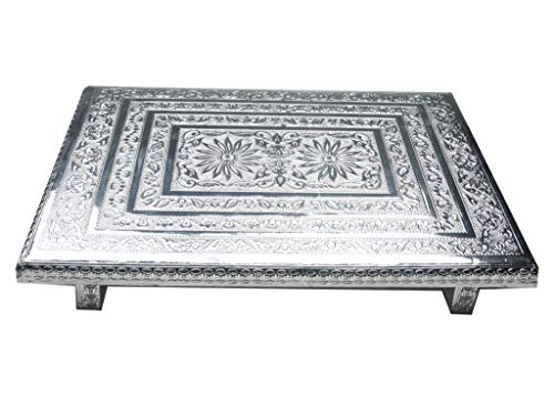 Fancy Aluminium Foil Designer 15x10 Rectangle Chowki 