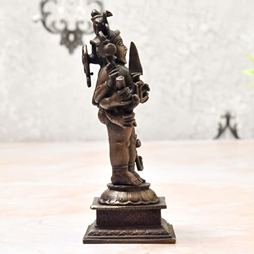  Handmade Copper Kalabhairava Idol India