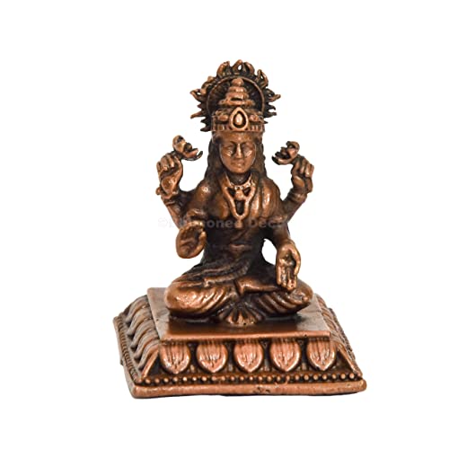 Handmade Copper Lakshmi Idol