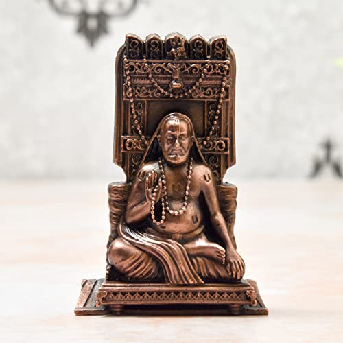 Handmade Copper Ragvendra Swamy Idol 