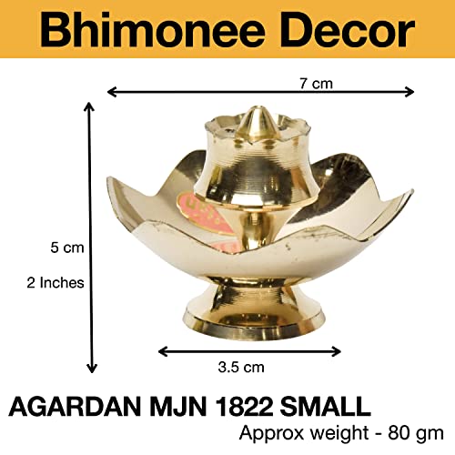 Brass Lotus Design Agarbatti/Dhoop Holder Size