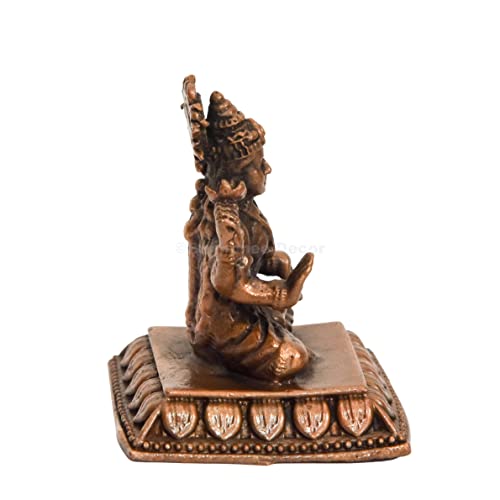 Handmade Copper Lakshmi Idol India