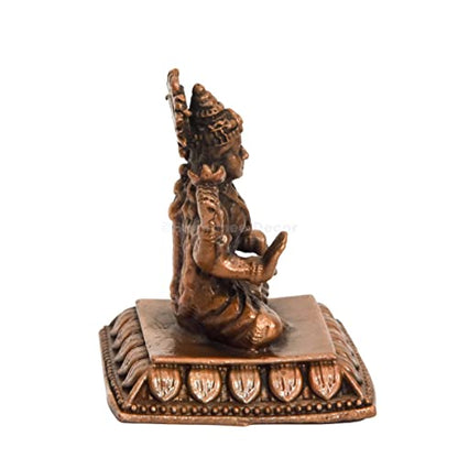 Handmade Copper Lakshmi Idol India