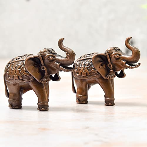 Handmade Copper Elephant Set 1.75 inch