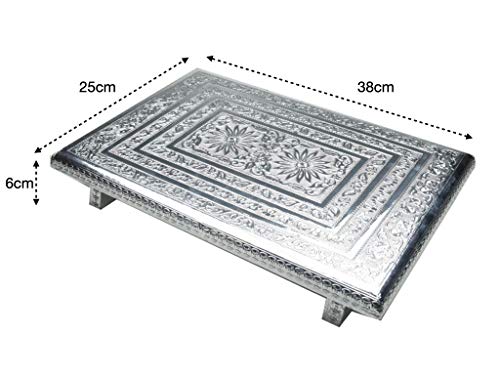 Fancy Aluminium Foil Designer 15x10 Rectangle Chowki Dimension