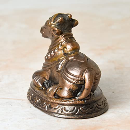 Copper Nandi Idol 2 inches