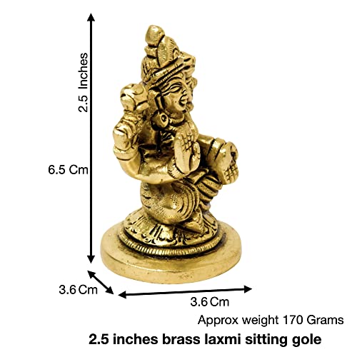 Brass Sitting Laxmi Idol 2.5 Inches Size