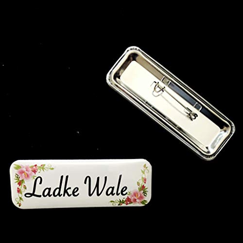 ladke wale Wedding pin Back Badges Pack of 15pcs - printology