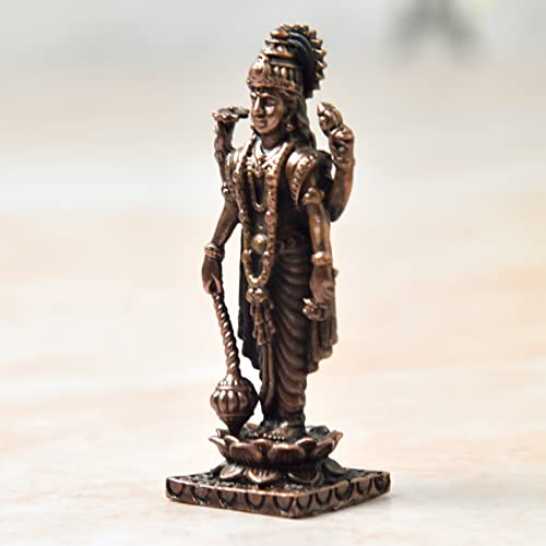 Copper Vishnu Idol 2 Inch