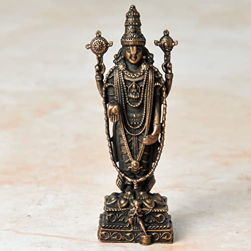 Handmade Copper Balaji Idol with Garuda Spl 2.8 inches