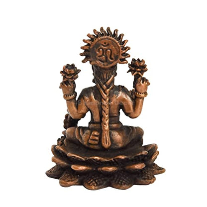 Handmade Copper Dhan Lakshmi Idol Bhimonee Decor